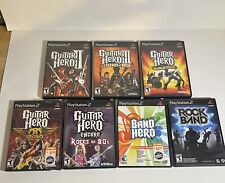 7- PS2 Guitar Hero 2, 3, World Tour, Aerosmith 80s Band Hero Rock Band LOTE NOVO NA CAIXA comprar usado  Enviando para Brazil