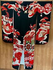 Japanese Silk Wedding Kimono (Uchikake)  Red, White, Gold, Green Flowers for sale  Shipping to South Africa