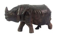 Antigua estatua de rinoceronte de madera hecha a mano figura decorativa para el hogar i71-641 segunda mano  Embacar hacia Argentina