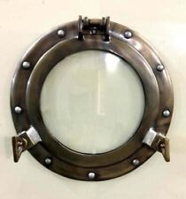 Vintage 15 "- Janela Navio Antigo Parede de Vidro Decoração Porthole Canal Barco Porthole comprar usado  Enviando para Brazil