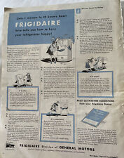 Refrigerador Frigidaire mujer General Motors de colección arte estampado anuncio L8 1943 segunda mano  Embacar hacia Argentina