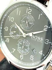 Usado, Relógio masculino Hugo Boss 1513494 cronógrafo quartzo mostrador cinza couro marrom 44mm comprar usado  Enviando para Brazil