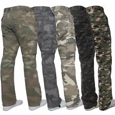 Kruze Mens Military Combat Work Trousers Camouflage Cargo Camo Army Casual Pants for sale  Shipping to South Africa