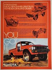 1979 anúncio impresso Toyota 4 rodas motrizes picapes acabamento e ágil comprar usado  Enviando para Brazil