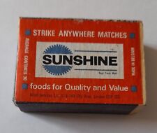 Vintage sunshine match for sale  COVENTRY