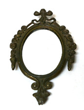 Usado, De colección. Espejo pequeño Art Nouveau marco ovalado de pared acento hecho en Italia 6,25" H segunda mano  Embacar hacia Argentina