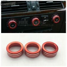 Best Red AC Air Conditioner Knob Covers Trim For BMW E60 520 523 530 2005-2010 for sale  Shipping to South Africa