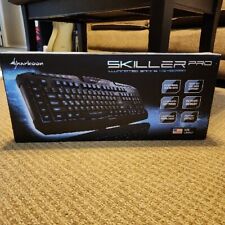 Sharkoon Skiller Pro Illuminated Gaming Keyboard Membrane Blue Backlit US Layout, used for sale  Shipping to South Africa