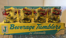 Juego de vasos de bebidas raros de Jeanette autos antiguos en caja de exhibición 4 vasos de colección. segunda mano  Embacar hacia Mexico