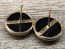 14k onyx earrings gold black for sale  Gorham