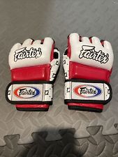 Fairtex FGV 17 White Red Medium MMA Sparring Combat Grappling Gloves for sale  Shipping to South Africa