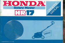 HONDA ROTARY LAWN MOWER HR17 No. 31959600 Specifications 1980 Owner's Manual for sale  Shipping to South Africa