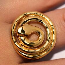Big Heavy Snake Ring Red Crystal Gold Filled Jewelry for Womens Mens Size 7 for sale  Shipping to Canada