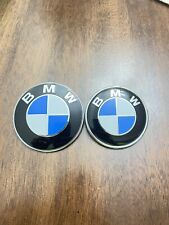 2PCS Front Hood & Rear Trunk (82mm & 74mm)  BMW Badge Emblem 51148132375 Fits for sale  Shipping to South Africa