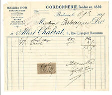 Bordeaux 1898 facture d'occasion  Villenave-d'Ornon