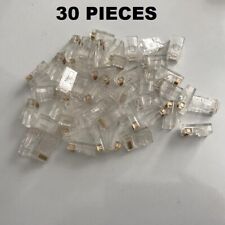 30 Pcs RJ45 8P8C CAT5 CAT5e Plug Modular Para Cabo De Rede Lan Poe, usado comprar usado  Enviando para Brazil