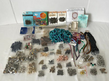 Lot of jewelry making supplies new and used from estate jewelry findings beads for sale  Shipping to South Africa