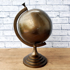 Globo mundial gravado de mesa giratória decorativa colecionável com suporte de alumínio. comprar usado  Enviando para Brazil