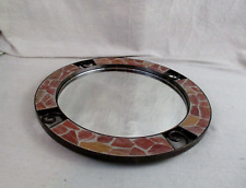 Pier One 13" redondo metal pedra mosaico vaidade tampo de mesa ou espelho de parede suspenso, usado comprar usado  Enviando para Brazil