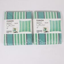 2x Ikea Funkon Cushion Cover 20x20", 50x50cm Green White - New & Sealed till salu  Toimitus osoitteeseen Sweden