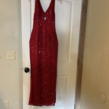 Vintage Scala Beaded Red Silk Prom  Evening Dress - Size S for sale  Shipping to South Africa