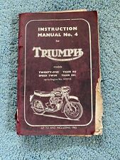 Instruction manual triumph for sale  HALIFAX