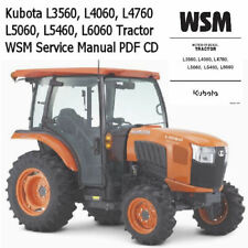 Kubota L3560, L4060, L4760, L5060, L5460, L6060 Tractor WSM Service Manual CD   for sale  Canada