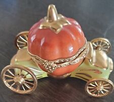 ANTIQUE LIMOGES PEINT MAIN CINDERELLA  CARRIAGE WORKING GOLD WHEELS TRINKET BOX for sale  Shipping to South Africa