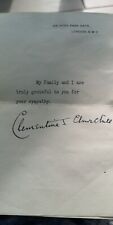 churchill autograph for sale  HINCKLEY