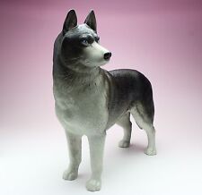 Husky siberiano 10" estátua de cerâmica preta e branca estoque falido Japão fosco comprar usado  Enviando para Brazil