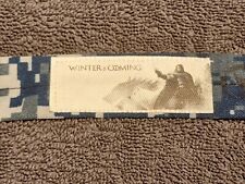 Handmade Game Of Thrones Winter Is Coming Jon Snow Fabric Hook And Loop Bracelet for sale  Shipping to South Africa