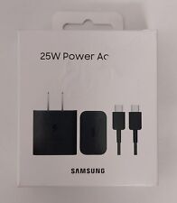 Samsung 25W Wall Charger w/ USB-C Cable (NEWEST VERSION) - Black OPEN BOX for sale  Shipping to South Africa