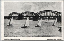 Używany, WARSCHAU Warszawa Polska AK około 1940 Most kolejowy Żaglówki Sailing Boats na sprzedaż  Wysyłka do Poland
