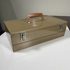 Vintage 2 Level 35mm Slide Case Holder Box Metal Photo Slide Storage 14"x7"x4" for sale  Alexandria