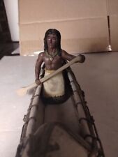 Vintage Indian Native American Rowing A Canoe-10" length for sale  Shipping to South Africa