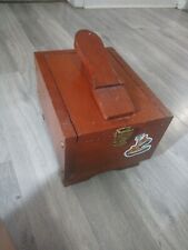 caixa de brilho vintage de madeira para sapatos, usado comprar usado  Enviando para Brazil