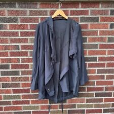Express Gray Rain Trench Asymmetrical Zipper Triangle Hem Cape Jacket for sale  Shipping to South Africa