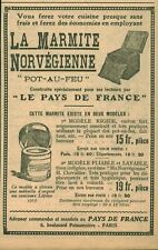 Publicité ancienne marmite d'occasion  France