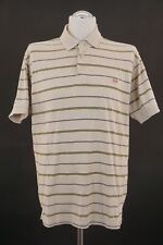 Luigi Bertolli Herren Poloshirt Polohemd L beige gestreift Kurzarm Jersey A1188 comprar usado  Enviando para Brazil