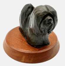 Usado, Estátua de madeira e metal vintage LHASA APSO DOG figura por Valendale estatueta Inglaterra comprar usado  Enviando para Brazil