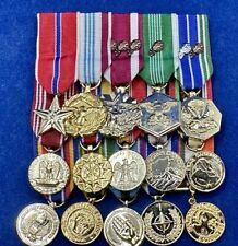 Juego de 15 medallas en miniatura de la era moderna de Estados Unidos altamente decoradas (Ejército/Irak/Afganistán) A21 segunda mano  Embacar hacia Mexico