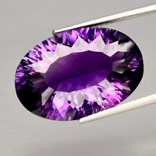 15.53ct 20.8x14.2mm IF Oval Concave Natural Unheated Purple Amethyst, Gemstone, used for sale  Shipping to South Africa