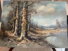 Signed Wilhelm Brauer German Original Landscape Oil Painting , on Chipboard . for sale  Shipping to South Africa