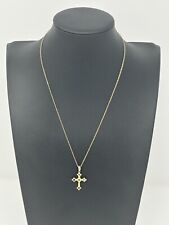 Vintage Lenox Marked 925 Gold Plated Cross Necklace for sale  Shipping to South Africa
