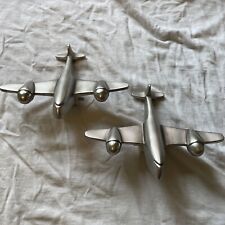 Used, Pottery Barn Airplane Curtain Rod Finials, Silver (5x6”) for sale  Shipping to South Africa