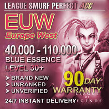 EUW🌍League of Legends LOL Smurf ACC 40.000~100.000 BE IP✨CAPS Level 30 UNRANKED d'occasion  Expédié en France