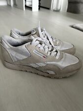 Reebok CL Classic Nylon Zamszowe Muszle Cieliste Białe Trampki Rozmiar UK 5 FV1593 na sprzedaż  Wysyłka do Poland