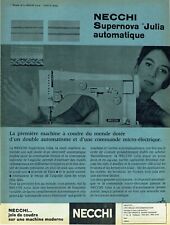Publicité Advertising 120 1961  Necchi machine à coudre  Supernova Julia d'occasion  Raimbeaucourt