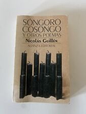 SÃ3ngoro cosongo y otros poemas Nicolas Guillén 2001 segunda mano  Embacar hacia Argentina