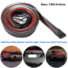 Carbon Fiber Style LED Rear Wing Spoiler Lip Kit Light Trunk Car Roof Tail Lamps comprar usado  Enviando para Brazil